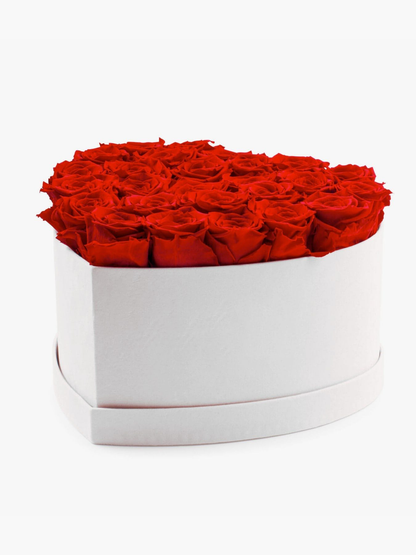 Red Roses Heart Box - CherryBlossomDubai.ae